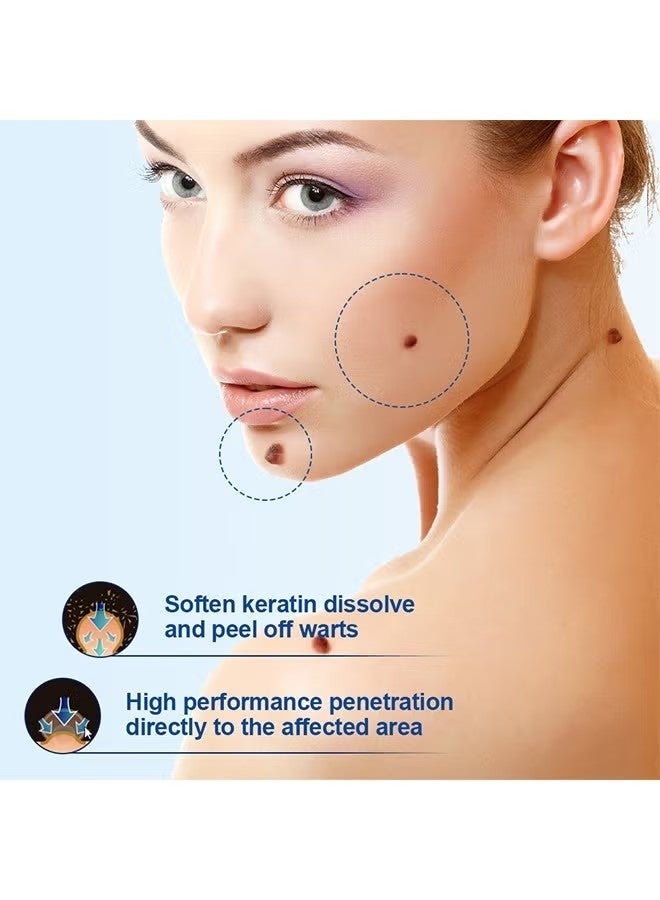 Sumifun Wart Remover, Maximum Strength Salicylic Acid Wart Liquid, One Step Invisible Wart Remover Strips, Fast-Acting Wart Liquid Freeze Off for Warts, Plantar Wart, Common Wart, Flat Wart 20ml - Image 4